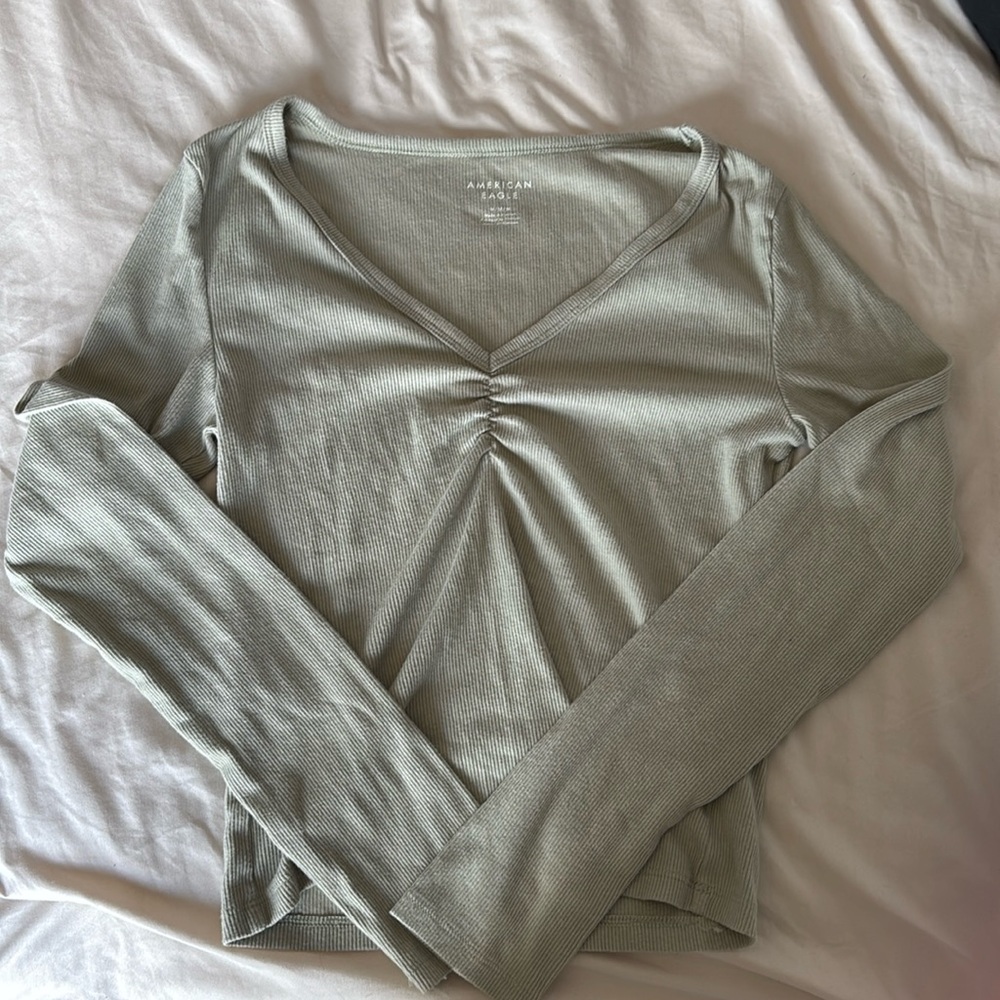 American Eagle Long-sleeves V-Neck Top